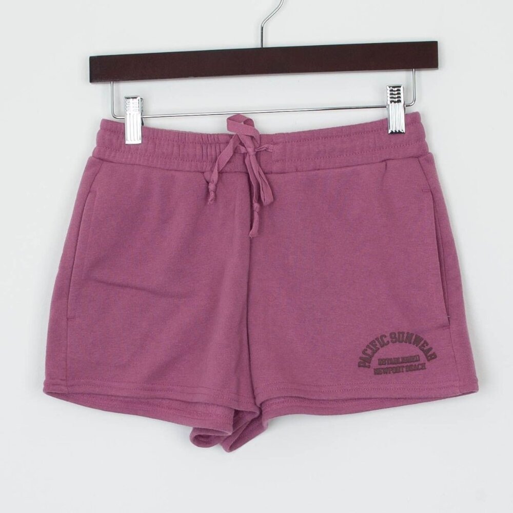 Pacsun Womens Logo‎ Pullon Sweat Shorts Size XS Drawstring Loungewear Casual